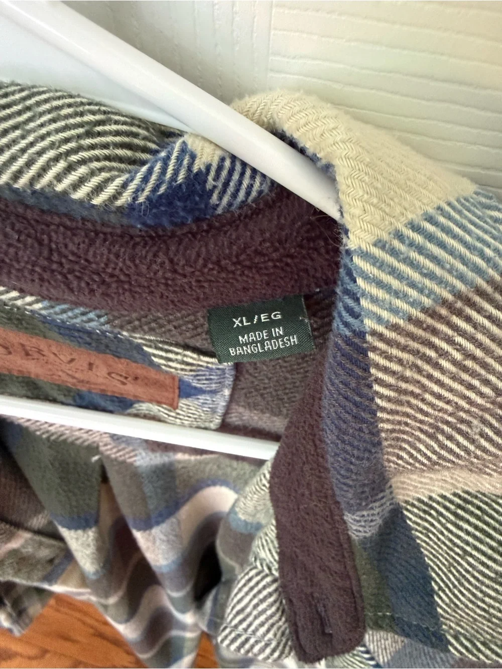 Orvis Plaid Fleece-Lined Jacket in Green, Blue & Cream